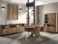 Allicante vitrinekast 120 cm in massief hout - afbeelding 2 van  2