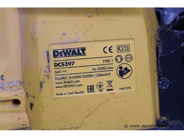 Alligatorzaag dewalt dcs397, werking niet gekend - afbeelding 2 van  3