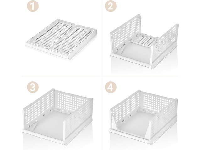 Ally maison stapelbare kast-/garderobe-/kastorganizers (set van 3) - afbeelding 2 van  5