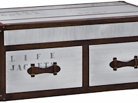 Almira salontafel 2 lades in massief hout - afbeelding 1 van  1