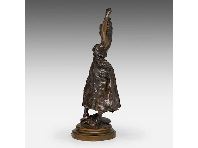 Alphonse colle (1857-1935), 'carmen', patinated bronze 71 cm. (27.94 in.) - afbeelding 3 van  8