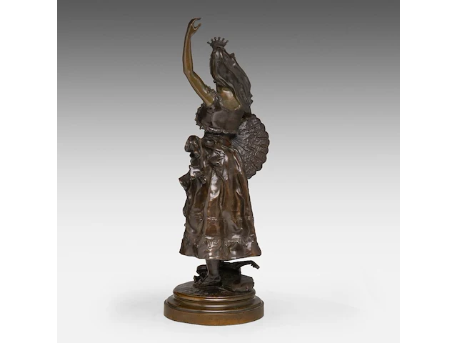 Alphonse colle (1857-1935), 'carmen', patinated bronze 71 cm. (27.94 in.) - afbeelding 4 van  8