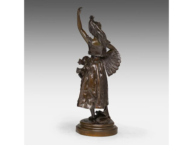 Alphonse colle (1857-1935), 'carmen', patinated bronze 71 cm. (27.94 in.) - afbeelding 5 van  8