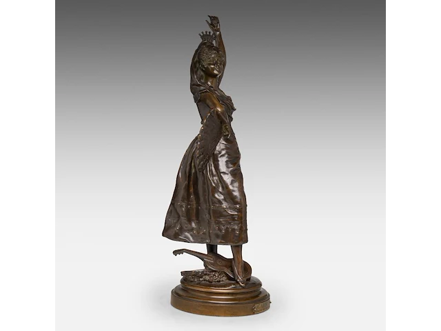 Alphonse colle (1857-1935), 'carmen', patinated bronze 71 cm. (27.94 in.) - afbeelding 6 van  8
