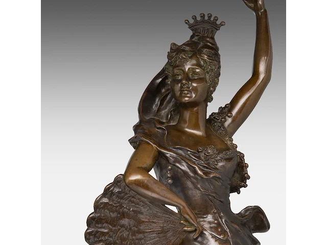Alphonse colle (1857-1935), 'carmen', patinated bronze 71 cm. (27.94 in.) - afbeelding 8 van  8