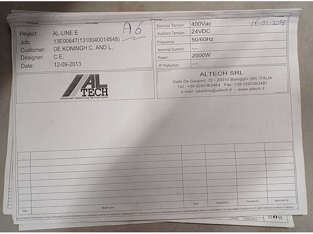 Altech - alline e - alline e - dubbelzijdig labelsysteem - 2013 - afbeelding 4 van  20