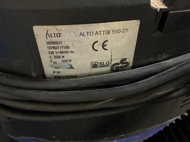 Alto attix 550-21 industriële stofzuiger - afbeelding 5 van  5