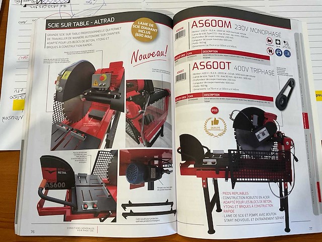 Altrad as 600 nieuwe tegelzaag - afbeelding 8 van  16