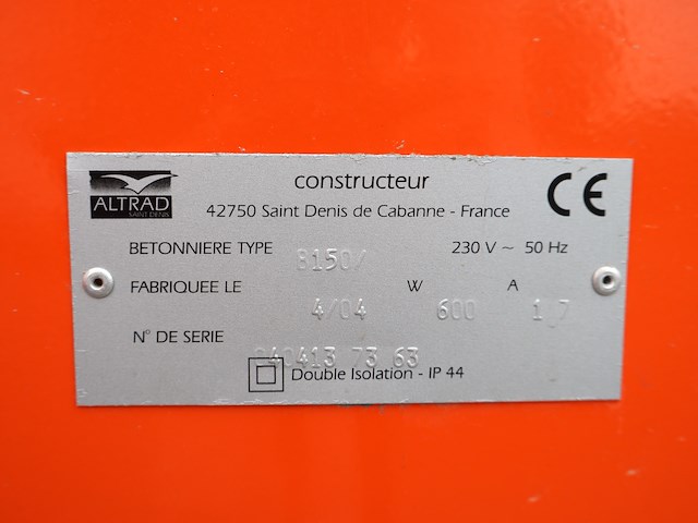 Altrad betonmolen - afbeelding 2 van  4