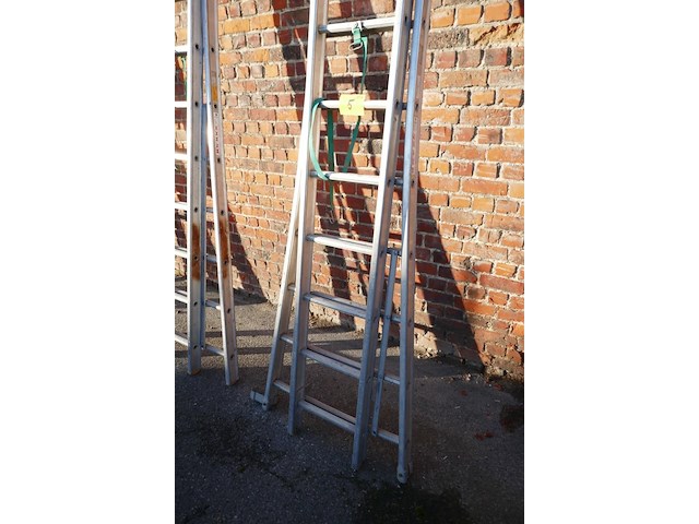 Alu dubbele opsteekladder petry 1 stuk - afbeelding 2 van  6