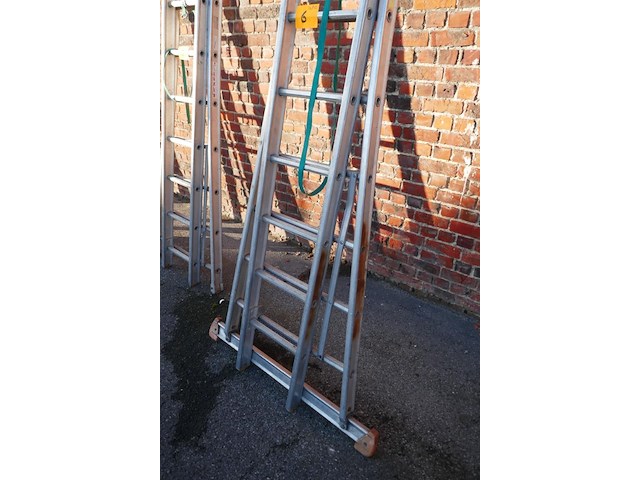 Alu dubbele opsteekladder petry 1 stuk - afbeelding 3 van  5