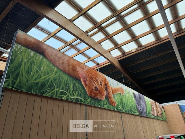Alu kader met banners kat - afbeelding 1 van  5