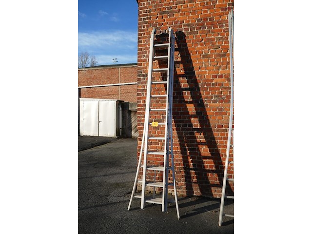 Alu opsteekladder 3-delig 1 stuk - afbeelding 2 van  4