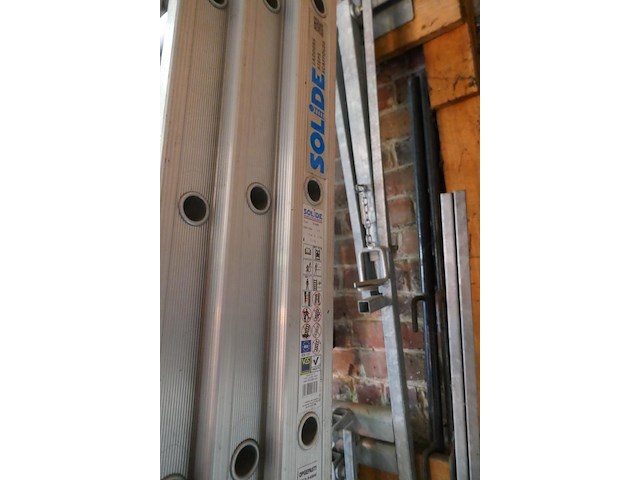 Alu opsteekladder 3-delig solide 1 stuk - afbeelding 5 van  7