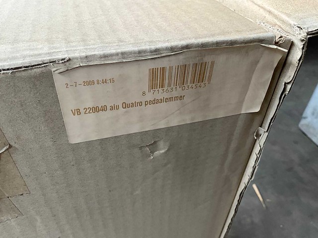 Alu quatro pedaalemmer hoogte 70cm lichtgrijs - afbeelding 6 van  6