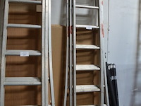 Alu schuifladder 2x10 treden, alu ladder 9 treden - afbeelding 1 van  6