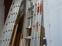 Alu schuifladder 2x10 treden, alu ladder 9 treden - afbeelding 4 van  6