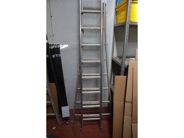 Alu schuifladder 2x10 treden - afbeelding 2 van  5