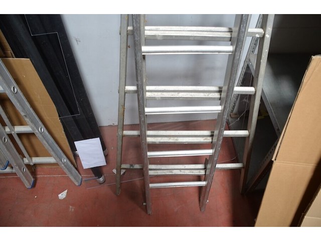 Alu schuifladder 2x10 treden - afbeelding 4 van  5