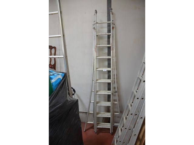 Alu schuifladder 3x10 treden - afbeelding 1 van  5