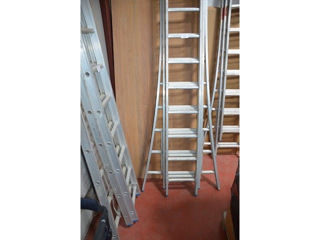 Alu schuifladder 3x14 treden - afbeelding 2 van  6
