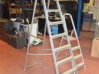 Alu trapladder 3 treden, alu trapladder 7 treden - afbeelding 2 van  5