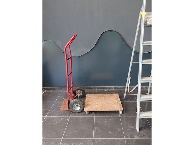 Alu trapladder + steekwagen - afbeelding 3 van  3