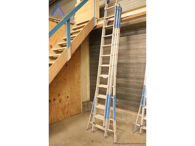 Alu uitschuifladder 3x 13 sporten - afbeelding 1 van  2