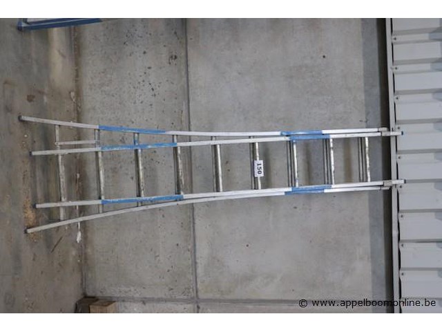 Alu uitschuifladder solide 2x9 - afbeelding 1 van  2