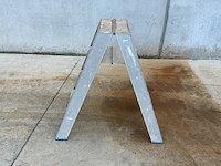 Aluminium dubbele trapladder – 2 x 4 treden - afbeelding 4 van  5