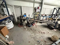Aluminium hoekverbindingspers met lange profielsteunen