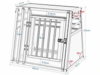 Aluminium hondentransportdoos w 60 x h 55 x d 50 cm - afbeelding 3 van  3