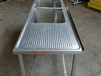 Aluminium industriële afwasbak - afbeelding 1 van  3