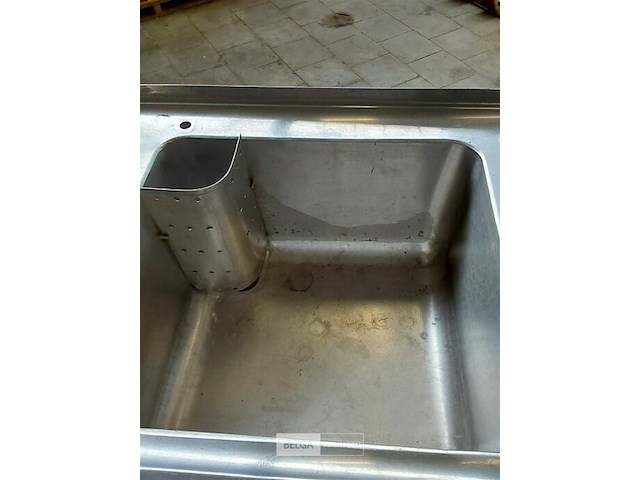 Aluminium industriële afwasbak - afbeelding 2 van  3