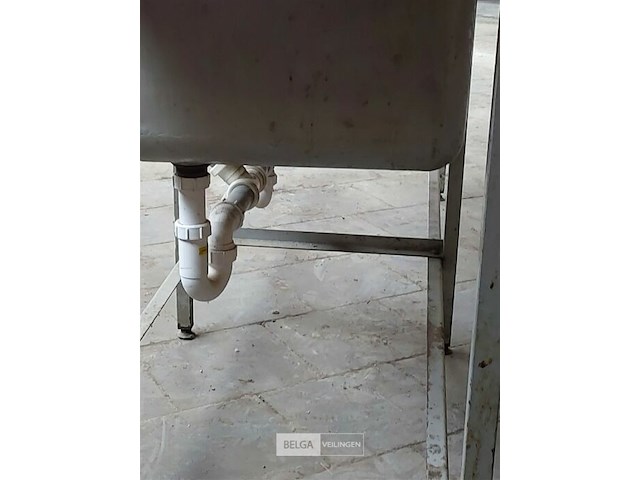 Aluminium industriële afwasbak - afbeelding 3 van  3