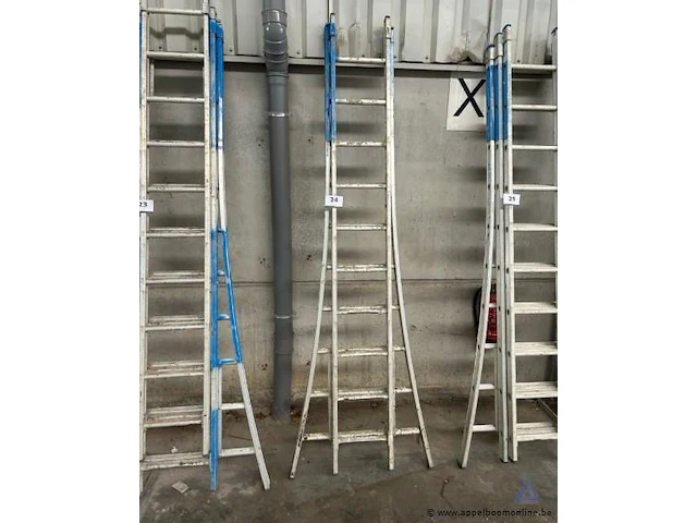 Aluminium ladder 2x10 sporten - afbeelding 1 van  1