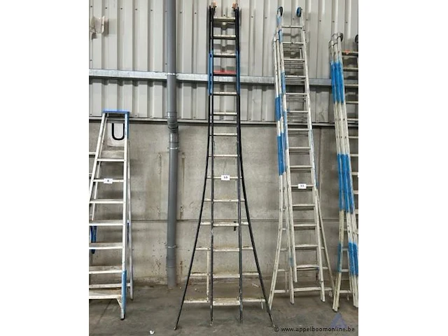 Aluminium ladder 2x14 sporten - afbeelding 1 van  1