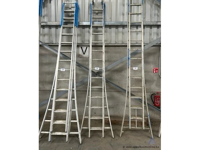 Aluminium ladder 2x14 sporten - afbeelding 1 van  1