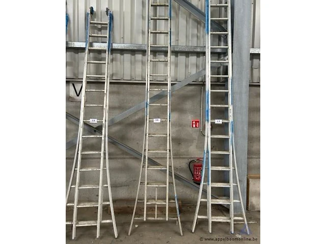Aluminium ladder 2x14 sporten - afbeelding 1 van  1