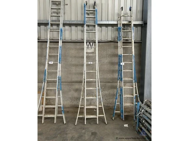Aluminium ladder 2x14 sporten - afbeelding 1 van  1