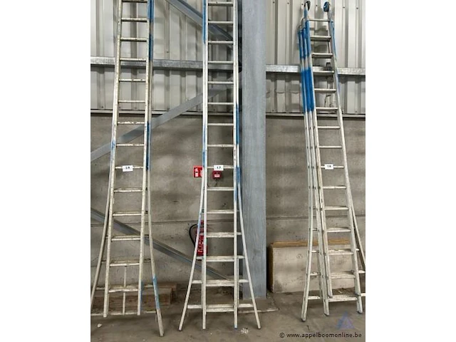 Aluminium ladder 2x15 sporten - afbeelding 1 van  1