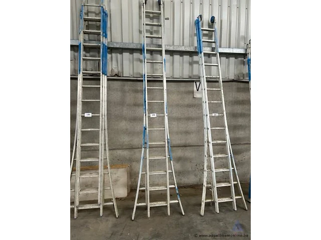 Aluminium ladder 2x15 sporten - afbeelding 1 van  1