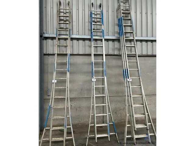 Aluminium ladder 2x16 sporten - afbeelding 1 van  1