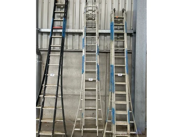 Aluminium ladder 3x14 sporten - afbeelding 1 van  1