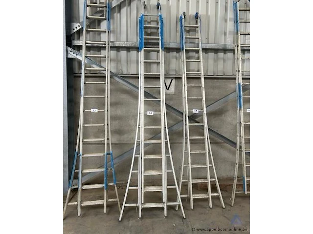 Aluminium ladder 3x14 sporten - afbeelding 1 van  2
