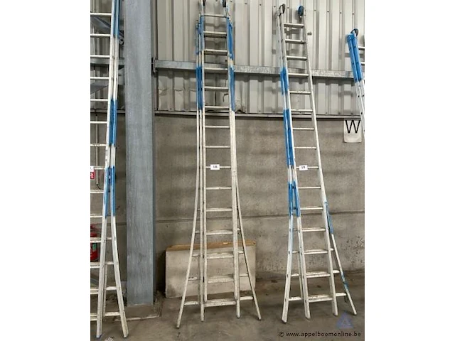 Aluminium ladder 3x14 sporten - afbeelding 1 van  1