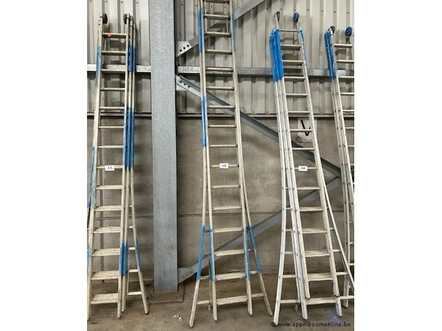 Aluminium ladder 3x16 sporten - afbeelding 1 van  1