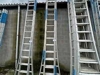 Aluminium ladder 3x18 sporten. werking niet gekend.