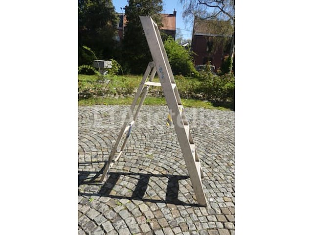 Aluminium ladder met 5 treden - afbeelding 2 van  5