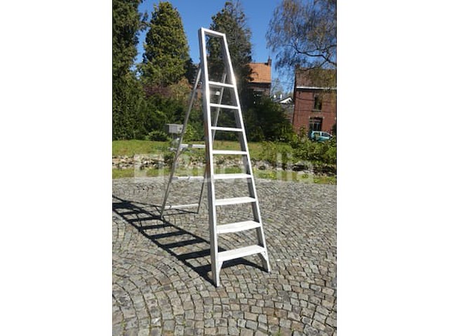 Aluminium ladder met 8 treden massief - afbeelding 2 van  6